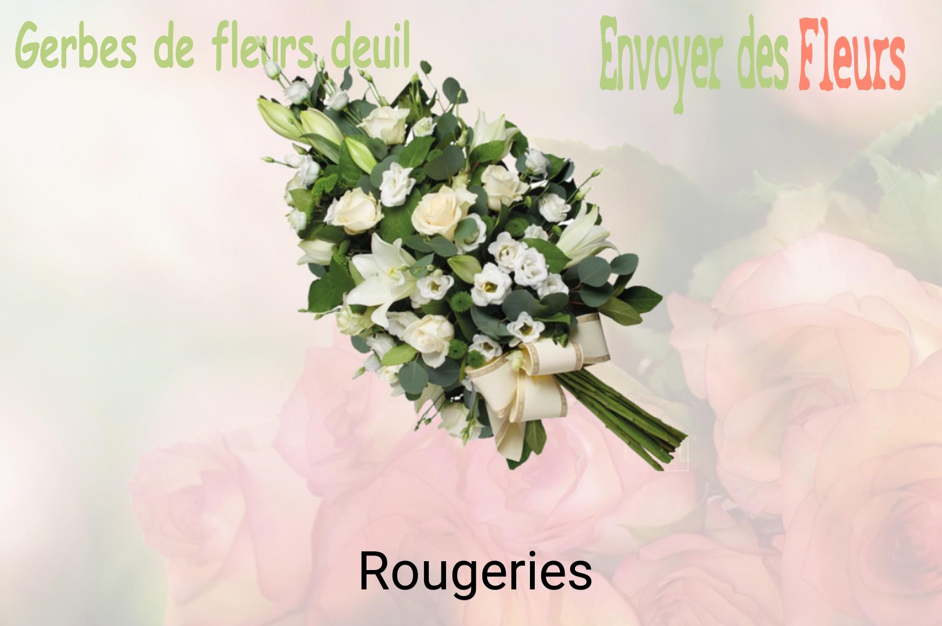 Gerbe de fleurs de deuil livrée à Rougeries